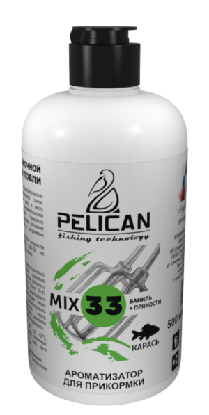 Ароматизатор PELICAN MIX 33 "КАРАСЬ ВАНИЛЬНО-ПРЯНЫЙ" 500мл