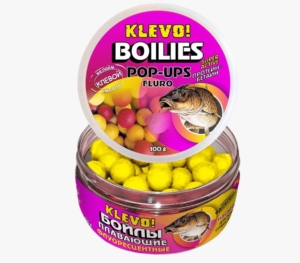 Бойлы насадочные KLEVO ( плавающие FLURO) зеленый ТОЛСТОЛОБ d-14мм 100г