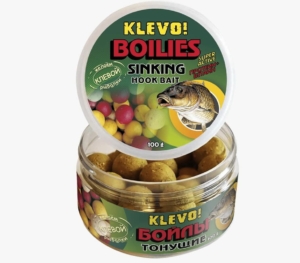 Бойлы насадочные KLEVO ( тонущие) желтый ТУТТИ-ФРУТТИ d-10мм 100г