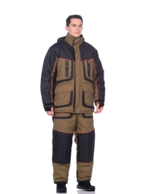 Костюм Siberia LUX цвет Хаки/Черный р.60-62