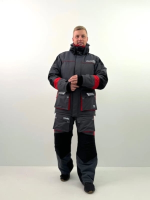 Костюм зимний Грант цв.Графит/Красный р.56-58/170-176