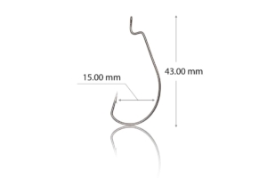 Крючок офсетный Wide Range Worm №1/0 уп.100шт