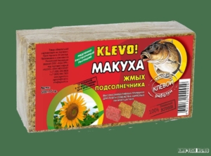 Макуха KLEVO Подсолнечная кубики-10шт КУКУРУЗА 500г
