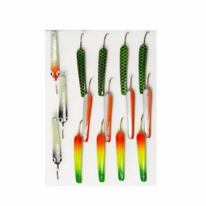 Мормышка-Блесна "MURENA" Плоская узкая 169 Фосфор уп.15шт