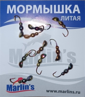 Мормышка литая "Marlin's" Мураш №2 0.45гр кр.Crown арт:7001-299 уп.10шт