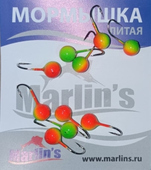 Мормышка литая "Marlin's" Шар 6мм 1.22гр кр.Crown арт:7000-407 уп.10шт