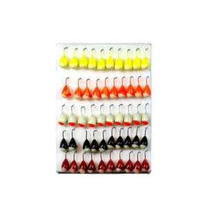 Мормышка свинцовая "MURENA" Набор капля с ушком Ø6 с фос.пяткой уп.50шт