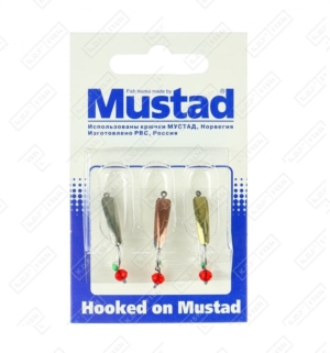Набор зимних блесен KDF Mustad Альфа+Шар 1,3г 3 шт/уп