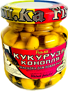Насадка "Fish.ka" "Кукуруза-Конопля" СЛИВА в стекле 110мл