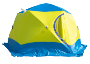 Палатка СТЭК-ЧУМ-3 (3х СЛОЙНАЯ) с выводом под трубу  ширина - 4.20м, высота- 2.20м.