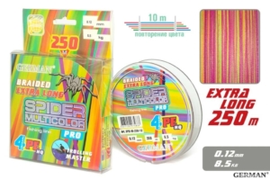 Плетенка Multicolor 4-PE 250m 0.12мм