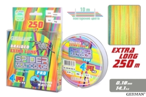 Плетенка Multicolor 4-PE 250m 0.18мм