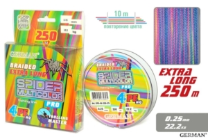 Плетенка Multicolor 4-PE 250m 0.25мм
