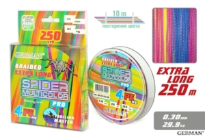 Плетенка Multicolor 4-PE 250m 0.30мм