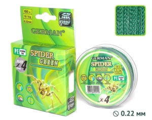 Плетенка SPIDER-GREEN 100m 0.22мм