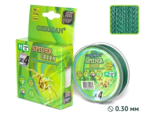 Плетенка SPIDER-GREEN 100m 0.30мм