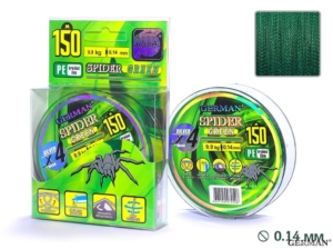 Плетенка SPIDER-GREEN 150m 0.14мм