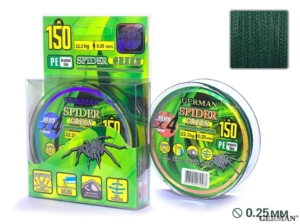 Плетенка SPIDER-GREEN 150m 0.25мм