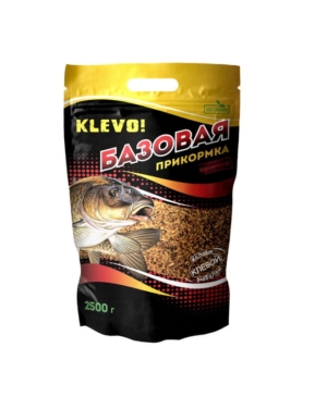 Прикормка KLEVO БАЗОВАЯ - ЛИНЬ-КАРАСЬ (цвет естественный, средний помол) 2500г