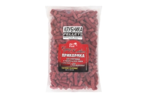 Прикормка Zil-Fish Пеллетс на мелассе 10мм 1кг "Клубника"