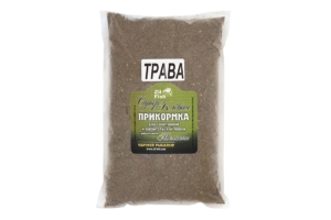 Прикормка ZIL-FISH увлажненная на мелассе "Трава" 1кг