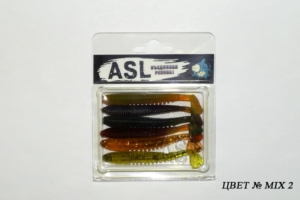 Съедобный силикон ASL «Аваруна» цв.mix 2 L- 7.5см (3″) уп.6шт