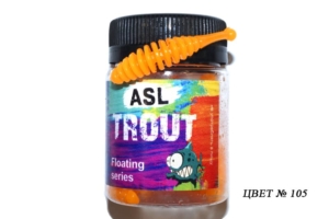 Съедобный силикон ASL Форель «Бу-Бу» цв.105 «сыр» L- 7.5см (3″) уп.6шт