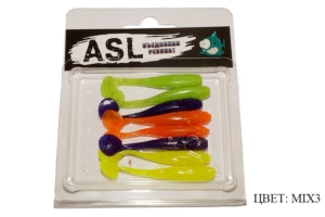 Съедобный силикон ASL «Нано-минноу» цв.mix 3  L- 3.5см (1.4″) уп.10шт