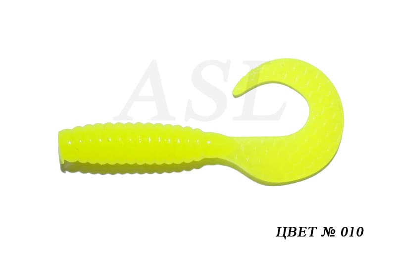 Съедобный силикон ASL «Твистер» цв.010 L- 5см (2″) уп.10шт