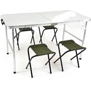 Стол Туристический СТ-03+ 60Х120 Алюминий +4Табурета сталь