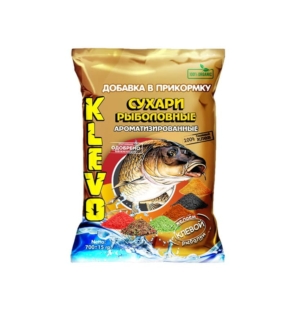 Сухари рыболовные KLEVO красные КЛУБНИКА 700г