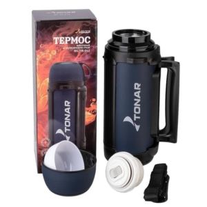 Термос (HS.TM-042) 1700ML (крышка-кружка с ручк доп.чашка скл.ручки.ремень)