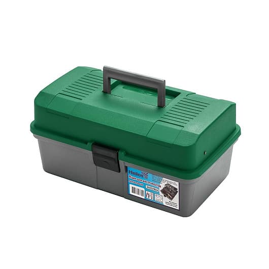 Ящик рыболова двухполочный зеленый Helios